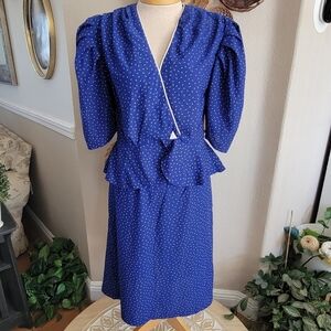 Vintage 80s Skirt Set Sz 11